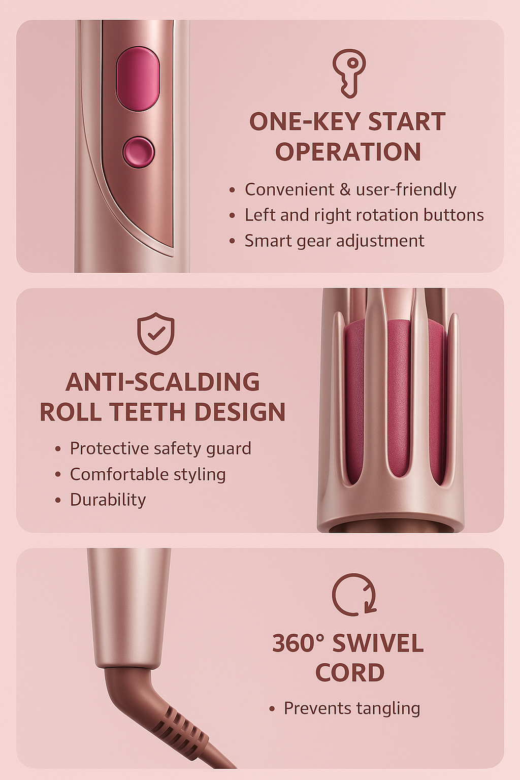 Vitacare™ 2 In 1 Automatic Rotating Ceramic Hair Curler & Heater